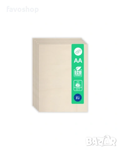 Шперплат липа 2мм A4 – двустранно шлайфан – комплект 5 бр