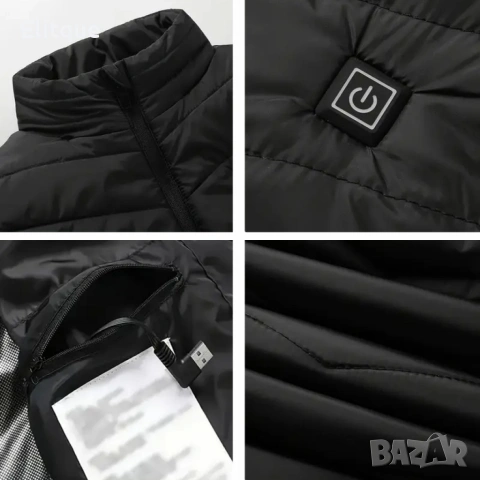 Електрически отопляем елек за зимния период с USB захранване - Unisex, снимка 7 - Елеци - 53122564