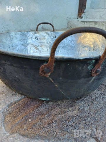 Бакърена тава за сладко или лютеница , снимка 5 - Съдове за готвене - 52955753