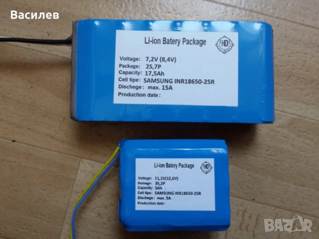 Изработка на Li-Ion батерии за лодки, прахосмукачки и др.