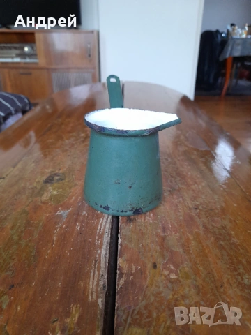 Старо емайлирано джезве #10, снимка 2 - Други ценни предмети - 53384701