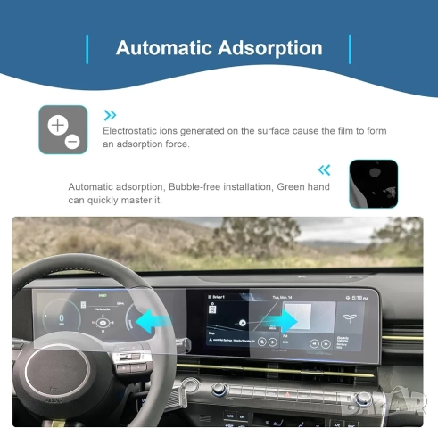 Защитен екран за Hyundai Kona SX2 (2024-2025) - 12.3 инча, GAFAT, снимка 7 - Аксесоари и консумативи - 52095924