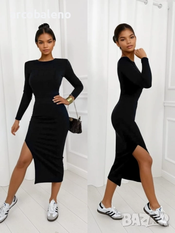 Дамски комплект Paola: миди пола и блуза с дълги ръкави, 6цвята , снимка 8 - Комплекти - 52279179