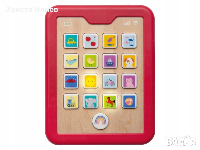 Дървена играчка интерактивен Бебешки Таблет