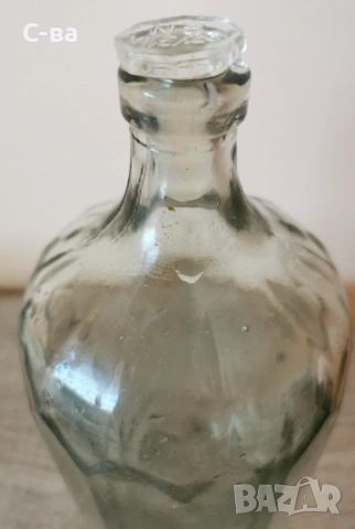 Стъклено лабораторно шише с шлифована тапа , снимка 2 - Антикварни и старинни предмети - 54188549
