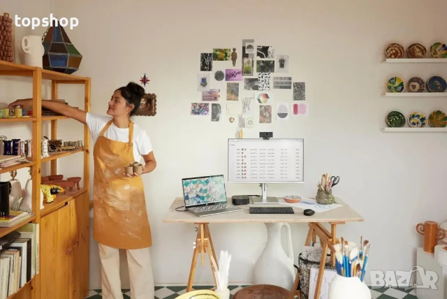 НОВА Компактна Bluetooth клавиатура HP 350, до 3 устройства чрез Bluetooth 5.2, Multi-OS..., снимка 4 - Клавиатури и мишки - 50555885