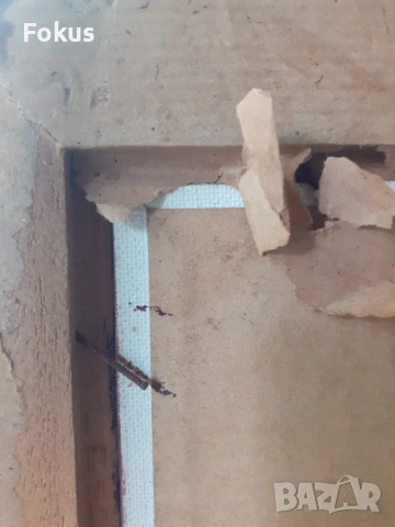 Стара авторска картина масло подпис и рамка, снимка 5 - Антикварни и старинни предмети - 53329574