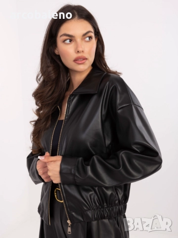 Дамско яке от еко кожа с цип, 5цвята , снимка 15 - Якета - 52162915