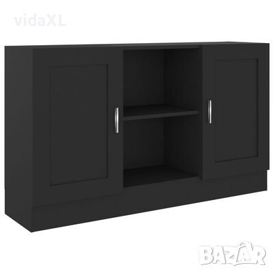 vidaXL Бюфет, черен, 120x30,5x70 см, ПДЧ(SKU:802778, снимка 1 - Бюфети - 46041327