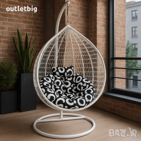 Люлка-градинска люлка висяща, тип яйце,гнездо, снимка 14 - Градински мебели, декорация  - 52235682
