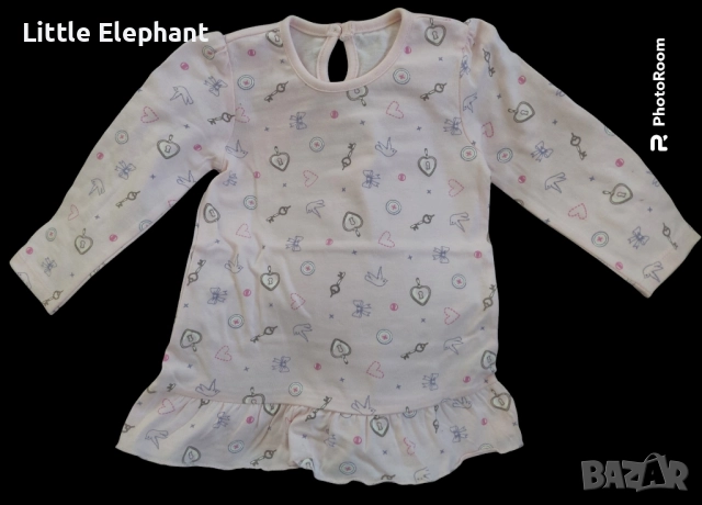 Туника бебешко розово за 9-12 мес момиченце"The key of love",Англия/нова