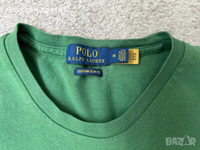 Polo Ralph Lauren bear player print t-shirt in green М, снимка 4 - Тениски - 50152713