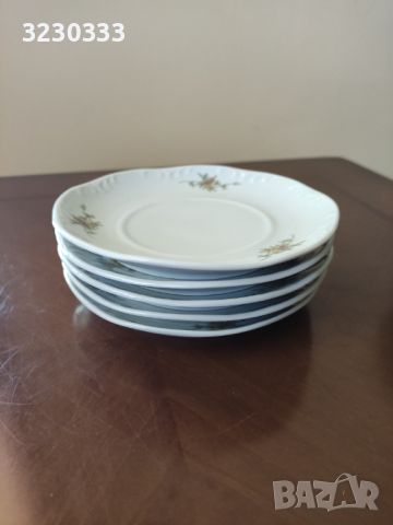 Порцеланови чинии за кафе,мащерка, снимка 4 - Чинии - 46276248