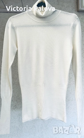 Нежна блуза/пуловер цвят айвъри, снимка 2 - Блузи с дълъг ръкав и пуловери - 51575152