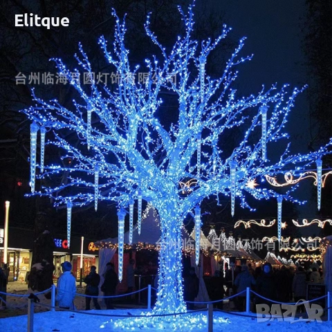 Коледна светеща украса тип падащ сняг 