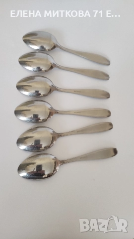Victorinox Швейцария комплект от 6 бр.масивни чаени лъжички от неръждаема стомана, снимка 2 - Прибори за хранене, готвене и сервиране - 52190070