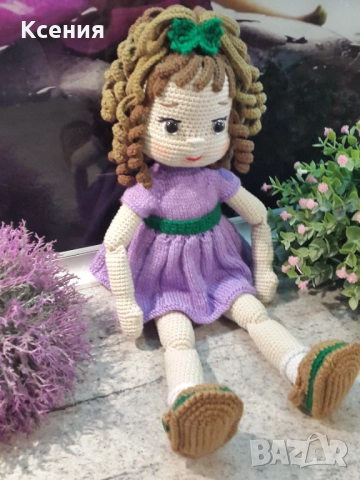 Плетена играчка Кукла ДАША, Ръчно изработена, Перфектен подарък, снимка 9 - Плюшени играчки - 52510348