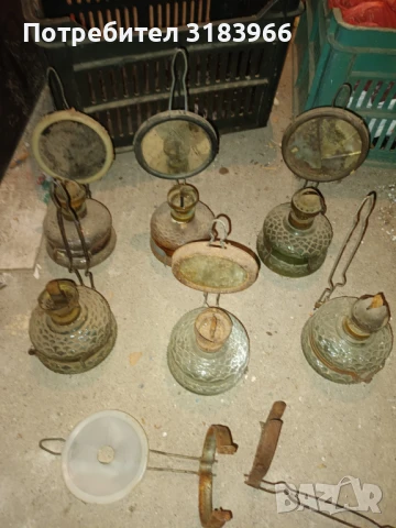  голям лот газови лампи 6 броя без шишета, снимка 4 - Антикварни и старинни предмети - 50609085