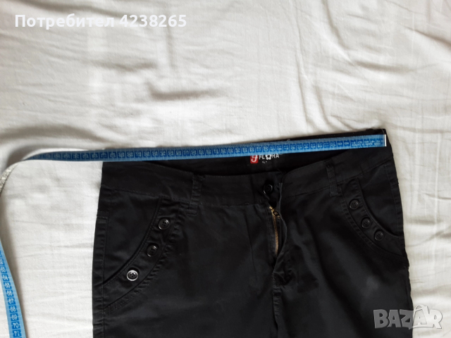 панталон "Flora" нов, 3/4, черен, памучен, снимка 3 - Панталони - 52679269