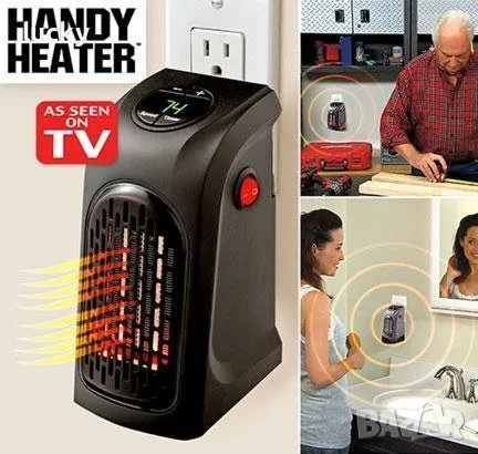 Портативна керамична печка Handy Heater, 400w, с таймер , снимка 3 - Други стоки за дома - 47989073