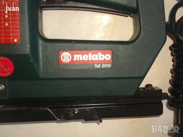 METABO TA E 2019 Немски комбиниран електрически такер скоби/пирони 18/19мм Промишлен Индустриален , снимка 3 - Други инструменти - 46901207