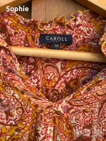 Бохо топ от копринена смес Caroll , снимка 4 - Корсети, бюстиета, топове - 53859821