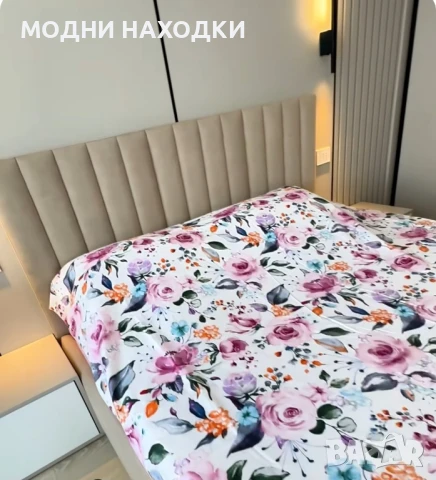 Комплект 6 части ПАМУК + Чаршаф с ластик, снимка 7 - Спално бельо - 51224273