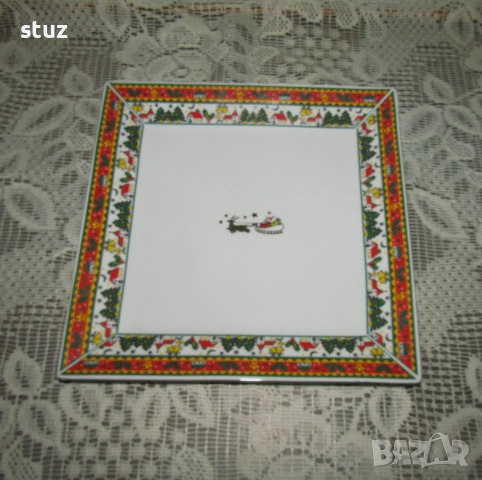 Порцеланово плато с коледни мотиви, ново, снимка 4 - Аксесоари за кухня - 52589425