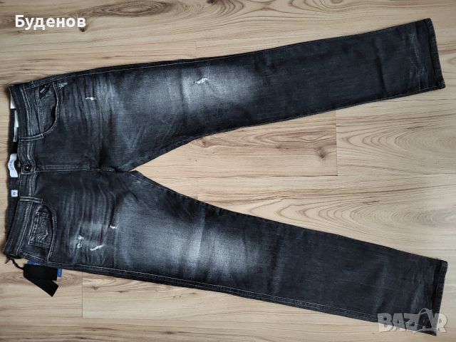 дънки REPLAY Anbass Slim-Fit Aged Jeans Power Stretch - W38/36L, снимка 1 - Дънки - 45823333