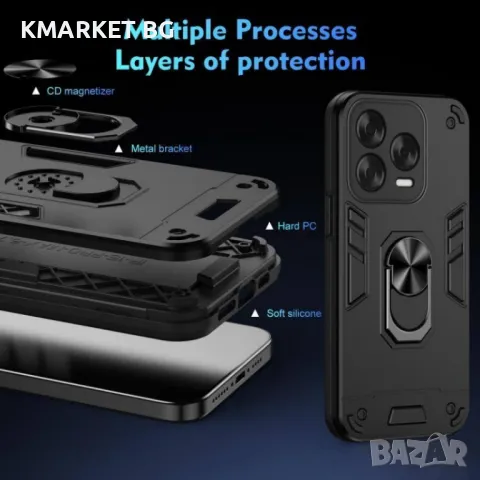 ZTE Blade V70 Vita / V70 Design Удароустойчив Ring Holder Калъф и Протектор, снимка 9 - Калъфи, кейсове - 49585172