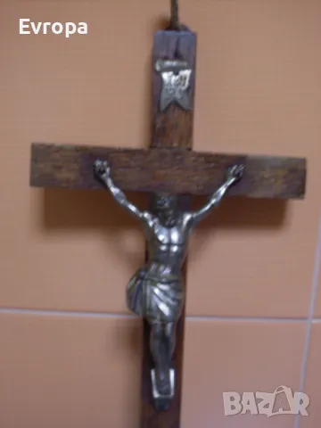 Дървен кръст- разпятие., снимка 3 - Декорация за дома - 49623185