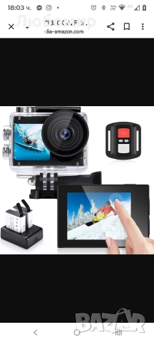 Action Cam 4K Подводна камера 40 м Водоустойчива Ultra HD 20MP камера 170 градуса ултраширок ъгъл 