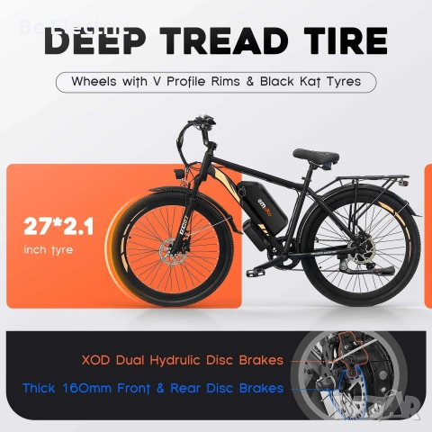 НОВО!! Електрически Велосипед Emoko EC27 500W 48V/17.5AH, снимка 5 - Велосипеди - 52029691