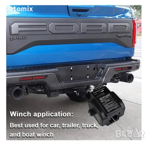 Електрическа лебедка 2000LBS, с дистанционно, 12V, до 910 кг, снимка 9 - Аксесоари и консумативи - 49749420