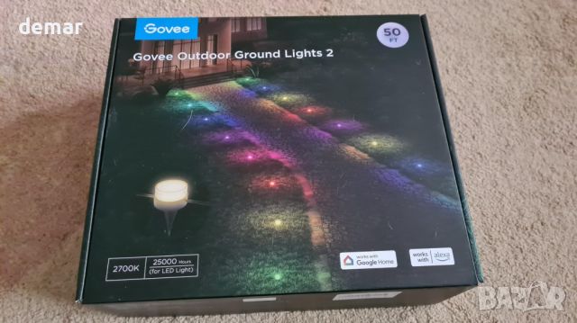 Govee външни лампи за пътека 15m, IP67, RGBIC, 100 лумена, 15 броя, снимка 10 - Лед осветление - 45709894