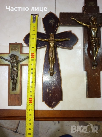 Разпятие/ Кръст за стена, снимка 8 - Антикварни и старинни предмети - 54182675