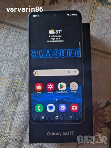 Продавам Samsung S23 FE в гаранция , снимка 1 - Samsung - 47512099