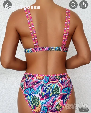 Дамски моден секси бикини бански, удобно плажно облекло, снимка 3 - Бански костюми - 53594086