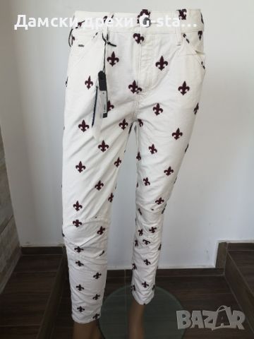 Дамски панталон G-Star RAW® 5622 3D MID BOYFRIEND MILK/BRIGHT OXBLOOD, размер W26/L32(6)    /278/, снимка 1 - Панталони - 46357633