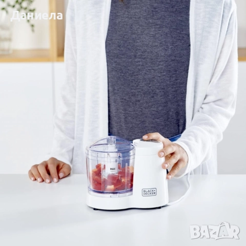 Чопър Black+Decker BXCH120E 120 W, 350 ml, снимка 7 - Чопъри и пасатори - 51589636