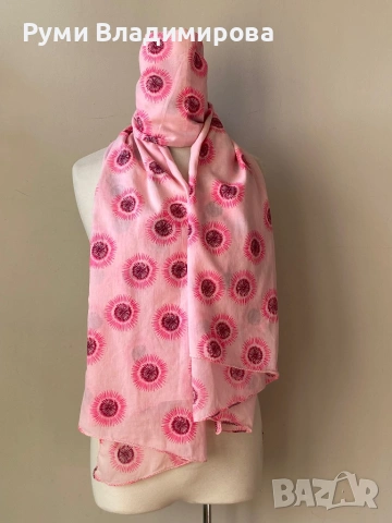 Розов шал Beck Sondergaard пт 100 % памук, снимка 2 - Шалове - 53895838