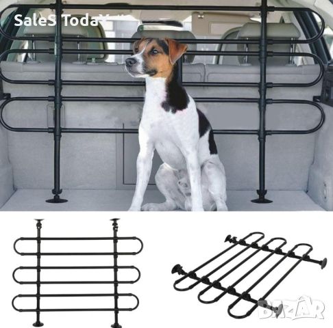 Преграда за домашни любимци за автомобил, Метална бариера за кучета за багажник, снимка 1 - Аксесоари и консумативи - 31425625