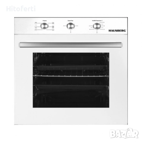  Фурна Hausberg HB-8053, за вграждане, 71L, Черен, Неръждаема стомана, снимка 3 - Печки, фурни - 54183811