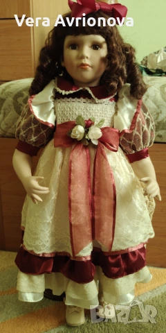 Порцеланова кукла Луиза 57см., снимка 4 - Кукли - 53843933
