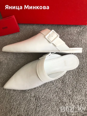 Дамски чехли Hugo Boss- нови, естествена кожа, снимка 4 - Чехли - 51235133