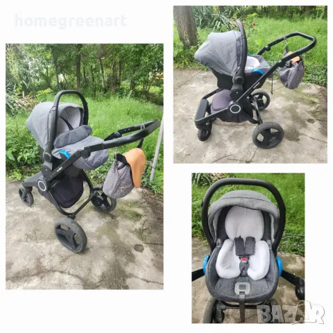 Полска комбинирана бебешка количка Adamex avatar 3в1 + подаръци , снимка 2 - Детски колички - 50316996