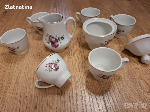 Сервиз за кафе с рядък декор., снимка 5 - Чаши - 51966824