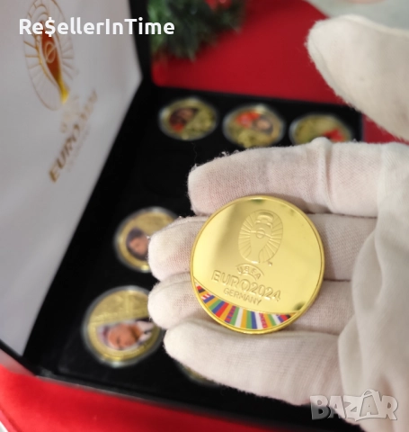 Euro 2024 Germany Лот от 12 плакета с футболисти, в кутия, снимка 4 - Нумизматика и бонистика - 52878870