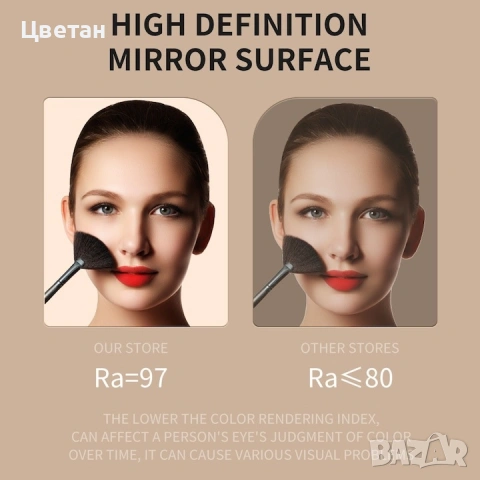 Козметично огледало с LED осветление