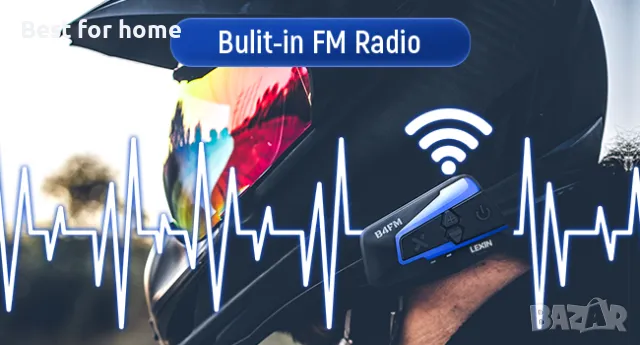 LEXIN B4FM Bluetooth интерком слушалки за мотоциклети, снимка 12 - Аксесоари и консумативи - 50172833